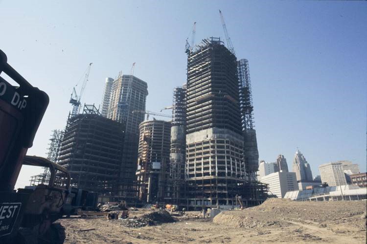 A highrise building under construction